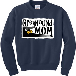 Greyhound Mom (Black) Kids Sweatshirt