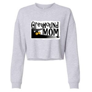 Greyhound Mom (Black) Cropped Pullover Crew