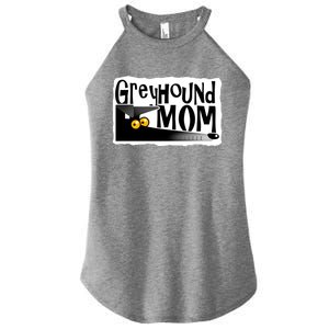 Greyhound Mom (Black) Women's Perfect Tri Rocker Tank