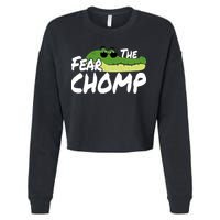 Gator Mascot Back To School Fear The Chomp Florida Game Cropped Pullover Crew