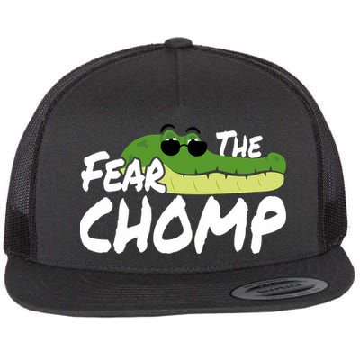 Gator Mascot Back To School Fear The Chomp Florida Game Flat Bill Trucker Hat