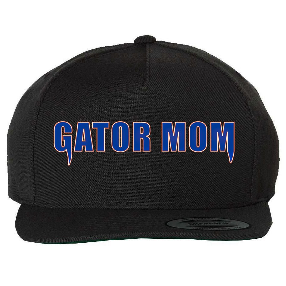 Gator Mom College Football Gift Wool Snapback Cap