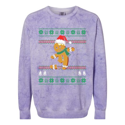 Gingerbread Man Cookie Ugly Sweater Oh Snap Christmas Colorblast Crewneck Sweatshirt