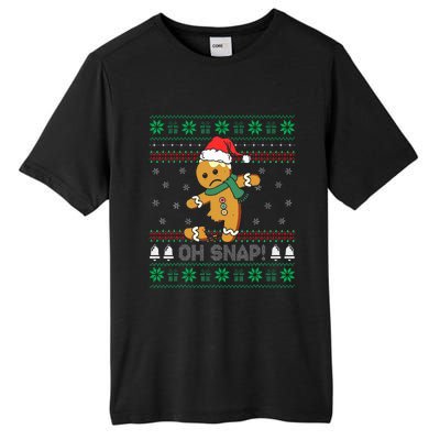 Gingerbread Man Cookie Ugly Sweater Oh Snap Christmas Tall Fusion ChromaSoft Performance T-Shirt