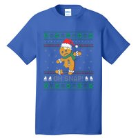 Gingerbread Man Cookie Ugly Sweater Oh Snap Christmas Tall T-Shirt