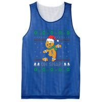 Gingerbread Man Cookie Ugly Sweater Oh Snap Christmas Mesh Reversible Basketball Jersey Tank