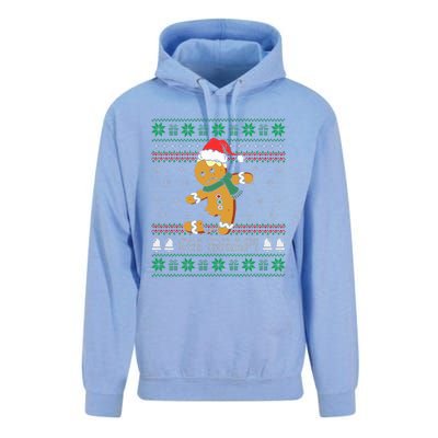 Gingerbread Man Cookie Ugly Sweater Oh Snap Christmas Unisex Surf Hoodie