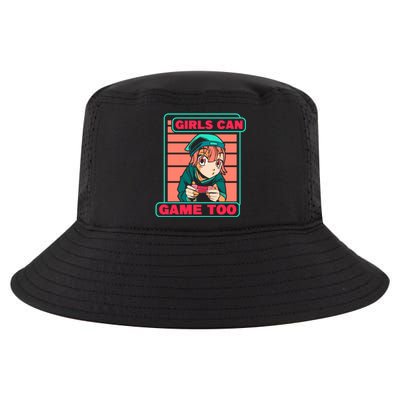 Gaming Motif Can Game Too Gamer Cool Gift Cool Comfort Performance Bucket Hat