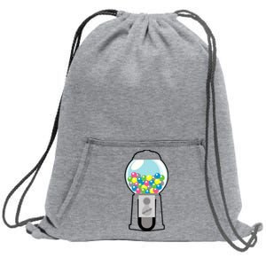 Gumball Machine Costume Halloween Kids Dress Up Sweatshirt Cinch Pack Bag