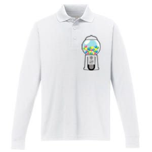 Gumball Machine Costume Halloween Kids Dress Up Performance Long Sleeve Polo