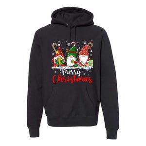 Gnomes Merry Christmas Light Family Gnome Xmas Premium Hoodie