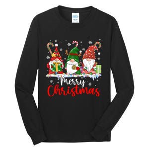 Gnomes Merry Christmas Light Family Gnome Xmas Tall Long Sleeve T-Shirt