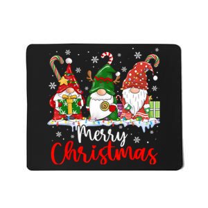 Gnomes Merry Christmas Light Family Gnome Xmas Mousepad