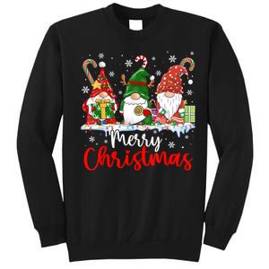 Gnomes Merry Christmas Light Family Gnome Xmas Tall Sweatshirt