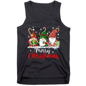 Gnomes Merry Christmas Light Family Gnome Xmas Tank Top