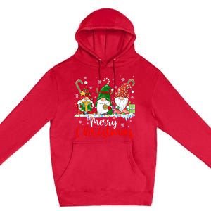 Gnomes Merry Christmas Light Family Gnome Xmas Premium Pullover Hoodie