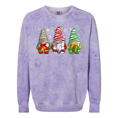 Gnomes Merry Christmas Pajama Gift Colorblast Crewneck Sweatshirt