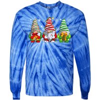 Gnomes Merry Christmas Pajama Gift Tie-Dye Long Sleeve Shirt