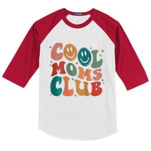 Groovy Mama Cool Moms Club Funny Women Cool Mom (On Back) Kids Colorblock Raglan Jersey