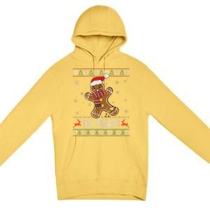 Gingerbread Man Cookie Baking Oh Snap Ugly Christmas Sweater Premium Pullover Hoodie