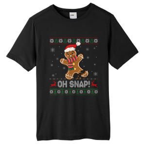 Gingerbread Man Cookie Baking Oh Snap Ugly Christmas Sweater Tall Fusion ChromaSoft Performance T-Shirt