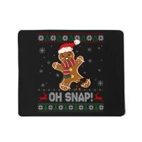 Gingerbread Man Cookie Baking Oh Snap Ugly Christmas Sweater Mousepad