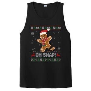 Gingerbread Man Cookie Baking Oh Snap Ugly Christmas Sweater PosiCharge Competitor Tank