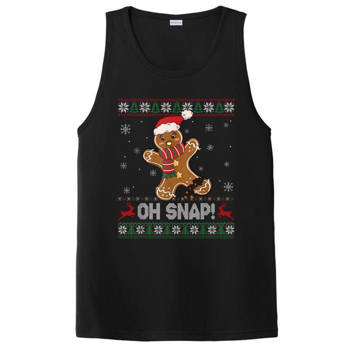 Gingerbread Man Cookie Baking Oh Snap Ugly Christmas Sweater PosiCharge Competitor Tank