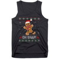 Gingerbread Man Cookie Baking Oh Snap Ugly Christmas Sweater Tank Top