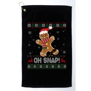 Gingerbread Man Cookie Baking Oh Snap Ugly Christmas Sweater Platinum Collection Golf Towel