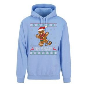 Gingerbread Man Cookie Baking Oh Snap Ugly Christmas Sweater Unisex Surf Hoodie