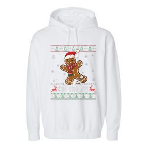 Gingerbread Man Cookie Baking Oh Snap Ugly Christmas Sweater Garment-Dyed Fleece Hoodie