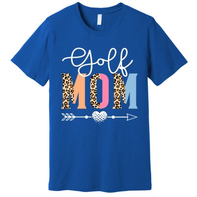 Golf Mom Cute Golf Game Mother's Day Leopard Cool Gift Premium T-Shirt