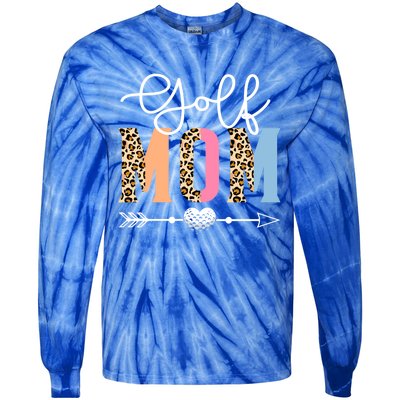 Golf Mom Cute Golf Game Mother's Day Leopard Cool Gift Tie-Dye Long Sleeve Shirt