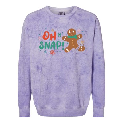 Gingerbread Man Cookie Xmas Oh Snap Funny Cute Christmas Colorblast Crewneck Sweatshirt