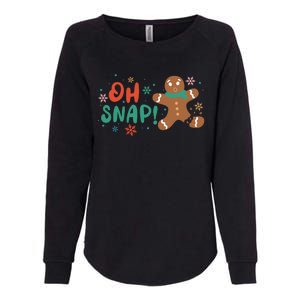 Gingerbread Man Cookie Xmas Oh Snap Funny Cute Christmas Womens California Wash Sweatshirt