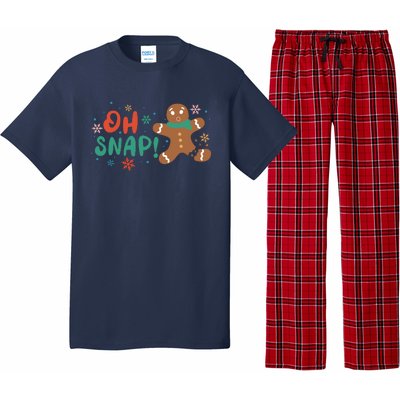 Gingerbread Man Cookie Xmas Oh Snap Funny Cute Christmas Pajama Set