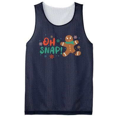 Gingerbread Man Cookie Xmas Oh Snap Funny Cute Christmas Mesh Reversible Basketball Jersey Tank