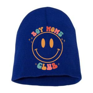 Groovy Mom Club Retro Cool Moms Club Front And Back Gift Short Acrylic Beanie