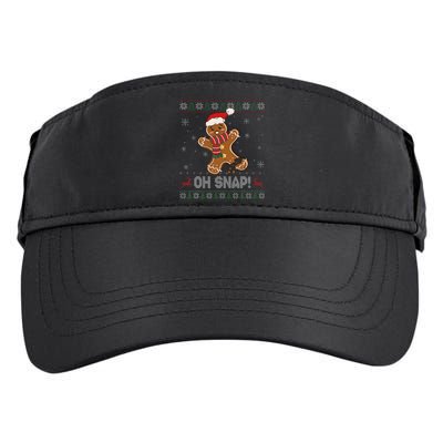 Gingerbread Man Cookie Baking Oh Snap Ugly Christmas Sweater Adult Drive Performance Visor