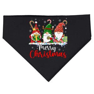 Gnomes Merry Christmas Light Family Gnome Xmas USA-Made Doggie Bandana