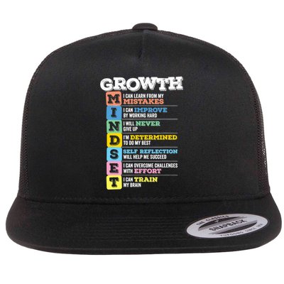 Growth Mindset Classroom Brain Motivation Entrepreneur Flat Bill Trucker Hat