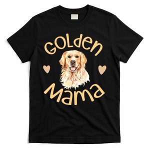 Golden Mama Cute Golden Retriever Dog Mom Pet T-Shirt