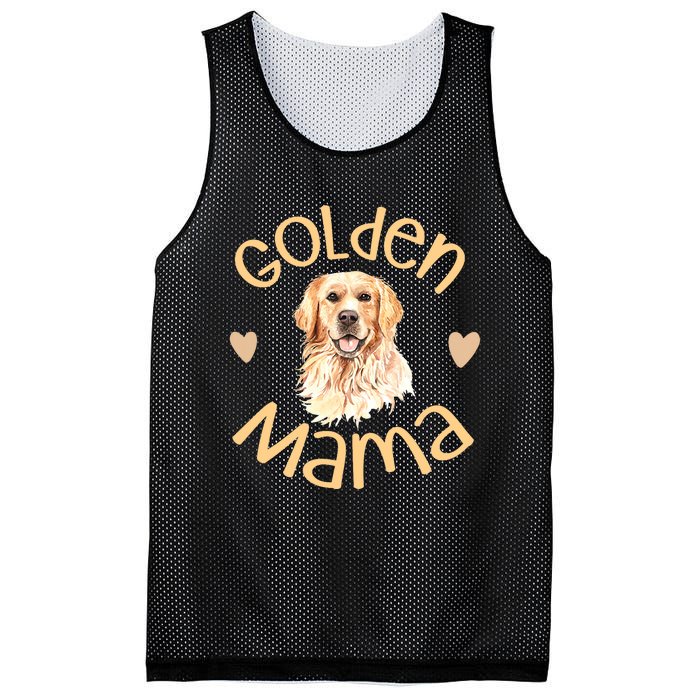 Golden Mama Cute Golden Retriever Dog Mom Pet Mesh Reversible Basketball Jersey Tank