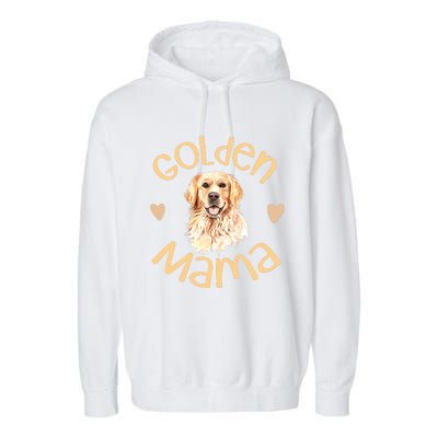 Golden Mama Cute Golden Retriever Dog Mom Pet Garment-Dyed Fleece Hoodie