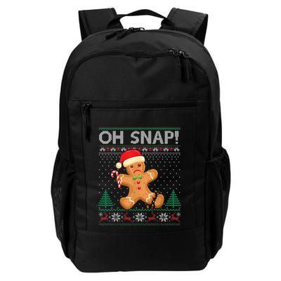 Gingerbread Man Cookie Ugly Sweater Oh Snap Christmas Backpack