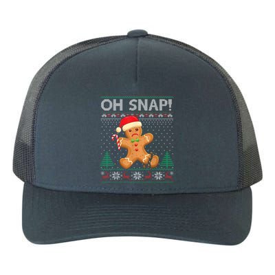 Gingerbread Man Cookie Ugly Sweater Oh Snap Christmas Yupoong Adult 5-Panel Trucker Hat