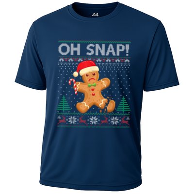 Gingerbread Man Cookie Ugly Sweater Oh Snap Christmas Performance Shirt