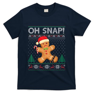 Gingerbread Man Cookie Ugly Sweater Oh Snap Christmas T-Shirt