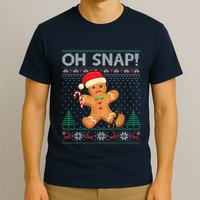 Gingerbread Man Cookie Ugly Sweater Oh Snap Christmas T-Shirt